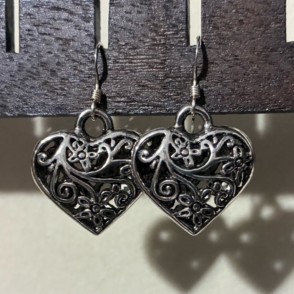 Silver Heart Earrings